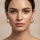 NICOLE Large Hoop Earrings twisted from 925 Silver