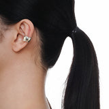 SAMBI Boucle d'oreille élégante en argent, large