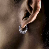 Boucles d'oreilles créoles noircies AHERN