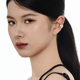 SAMBI Boucle d'oreille élégante en argent, large