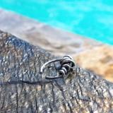 'Bivis' silver open ring made of 925 sterling silver