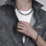 Bracelet ABBOTT à maillons épais, noirci