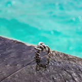 'Bivis' silver open ring made of 925 sterling silver