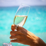 'Bivis' silver open ring made of 925 sterling silver