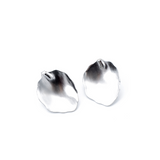 RHIANNA Silber Glänzende Blatt‑Ohrstecker – 925 Sterling Silber