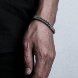 Bracelet ABNER de haute qualité, style superposé, noirci