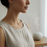 Collier ADELE extra long à puces en argent sterling 925