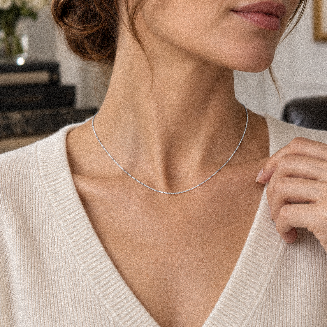ADORA Filigrane Boxkette aus 925er Sterlingsilber