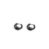 Boucles d'oreilles créoles noircies AHERN