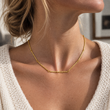 ALORA Baumzweig Halskette aus 925 Silber in Gold