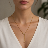 ALVINA Adjustable Y-Necklace in Gold - 925 Silver