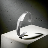 ANGELA Cleaner silver bangle made of 925 sterling silver - angular