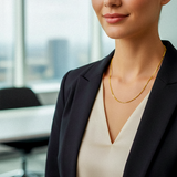 Collier ras-de-cou ANGELL en or fin 925 et argent 925