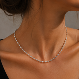ANILA Facettierte Danmenkette aus 925er Sterlingsilber