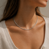 Collier élégant BESS avec motif tressé, fait main