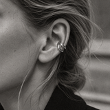 'Brisa' silver earrings-earcuff made of 925 sterling silver