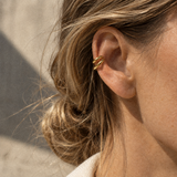 'Brisa' gold ear cuff earrings made of 925 sterling silver