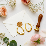 Boucles d'oreilles délicates ODESSA en or S925 aux formes abstraites