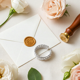 Bague CRONUS en argent sterling 925, aspect chaîne tressée.