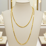 FIONA 1200 mm 3D Snake Chain Extra Long in Gold