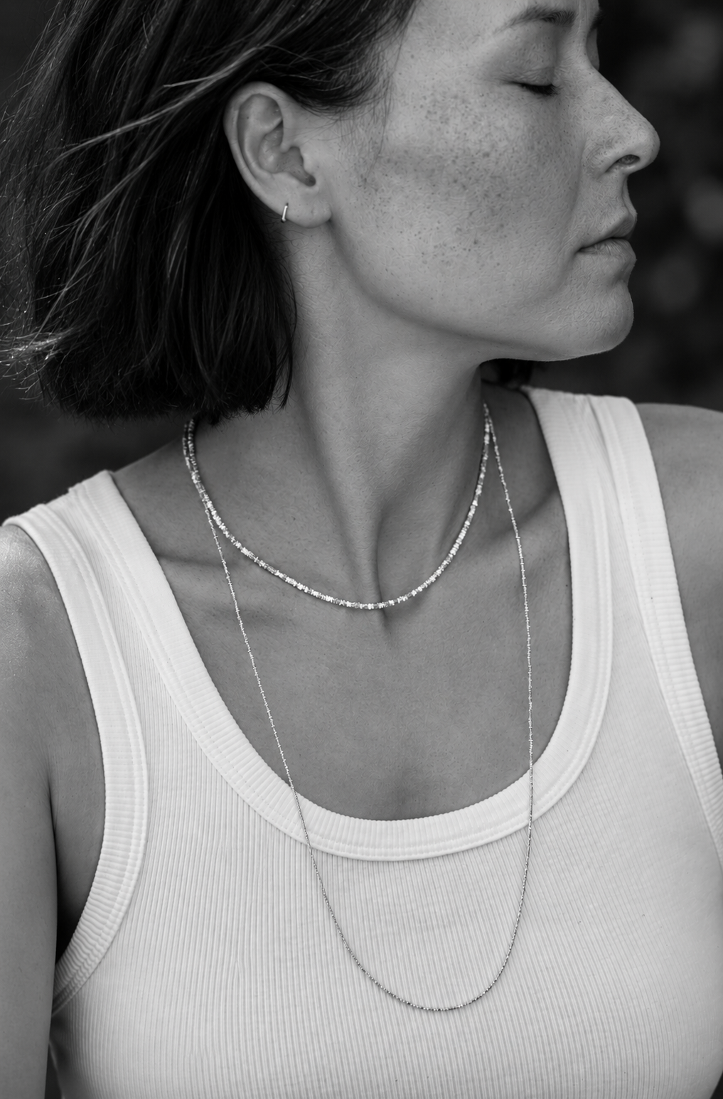 LAUREN Halskette aus 925er Sterlingsilber – Naturalistisches Splitter Design