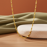 OLGA Zeitlose Damenkette mit Wellenmuster in Gold - 925 Silber