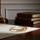 'Derre' gold snake bangle made of 925 sterling silver