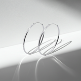 ENERTEL 60 mm Creolen – 925 Sterling Silber – Klassisch & elegant