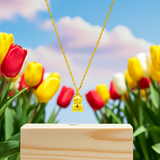 FORMOSA gold necklace with teddy bear pendant - 925 silver
