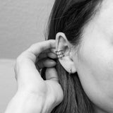 HILO Silber Earcuff – 3-Layer Ohrklemme aus 925 Sterling Silber