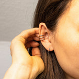 HILO Gold Earcuff – 3-Layer Ohrklemme aus 925 Sterling Silber