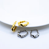 Boucles d'oreilles ANNA en or brillant S925 - Ondulées