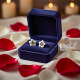 ELEANORE S925 Florale Ohrstecker mit Topas Stein