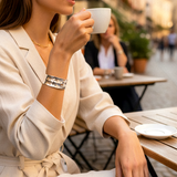 LORNA Breiter Silberarmreif 30 mm - 925 Silber