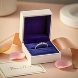 GWENDOLINE Klasischer Silberring mit Farbsteinen