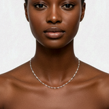 OLGA Zeitlose Silberkette mit Wellenmuster - 925 Silber