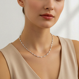 OLGA Zeitlose Silberkette mit Wellenmuster - 925 Silber