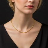 OLGA Zeitlose Damenkette mit Wellenmuster in Gold - 925 Silber