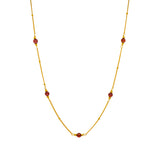 ANSLOW Goldkette mit Granatstein - 925 Silber