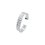 ALISA S925 Silver cuff with braided pattern – robust and modern