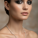 ADITI Faceted ball chain in 925 silver with sparkling finish, 550 mm