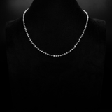 AMELIA Facettierte Kugelkette/Choker aus 925 Silber, 410 mm