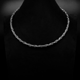 ATALANTA Elegant choker with braided design, handmade