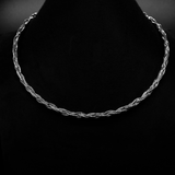 ATALANTA Elegant choker with braided design, handmade