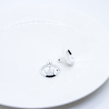 Boucles d'oreilles puces rondes CARLIN à effet miroir