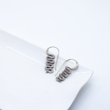 BREENDA Handmade Snake Earrings, 925 Sterling Silver