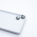 Boucles d'oreilles créoles noircies AHERN