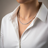 ALDIS Silver Necklace | Multi-layered 925 Sterling Silver Design Necklace
