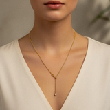 ALVINA Adjustable Y-Necklace in Gold - 925 Silver