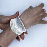 Bracelet jonc CHARLOTTE fait main en argent 999